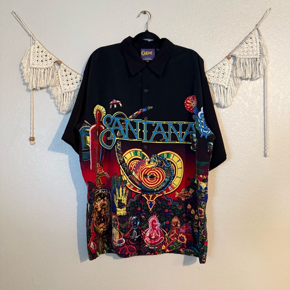 Vintage Carlos Santana Button Down Shirt‎